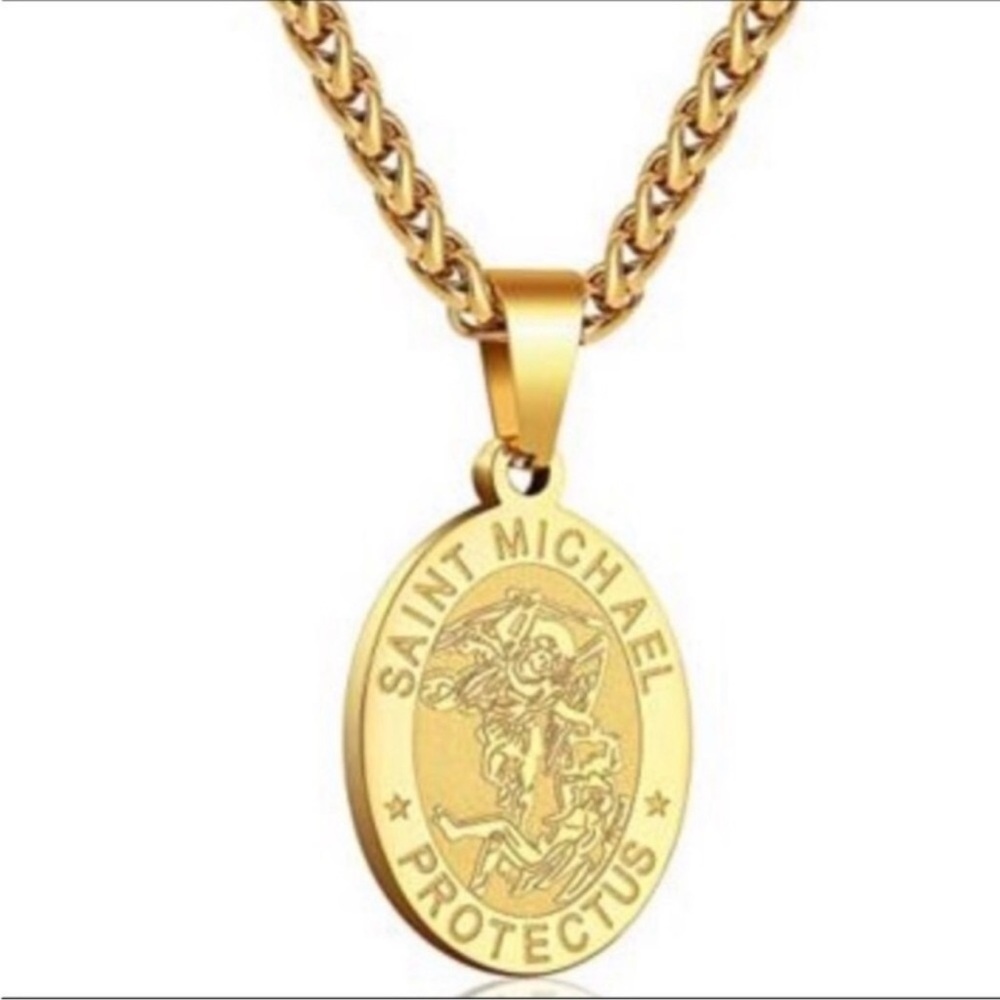 Oval Stainless Steel Saint Christopher * NEW*